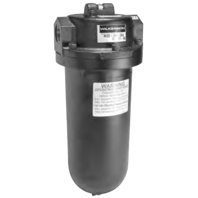 Wilkerson M32 Series Coalescing Filter, Port Sizes 1, 1-1/4; Flows to 741 SCFM